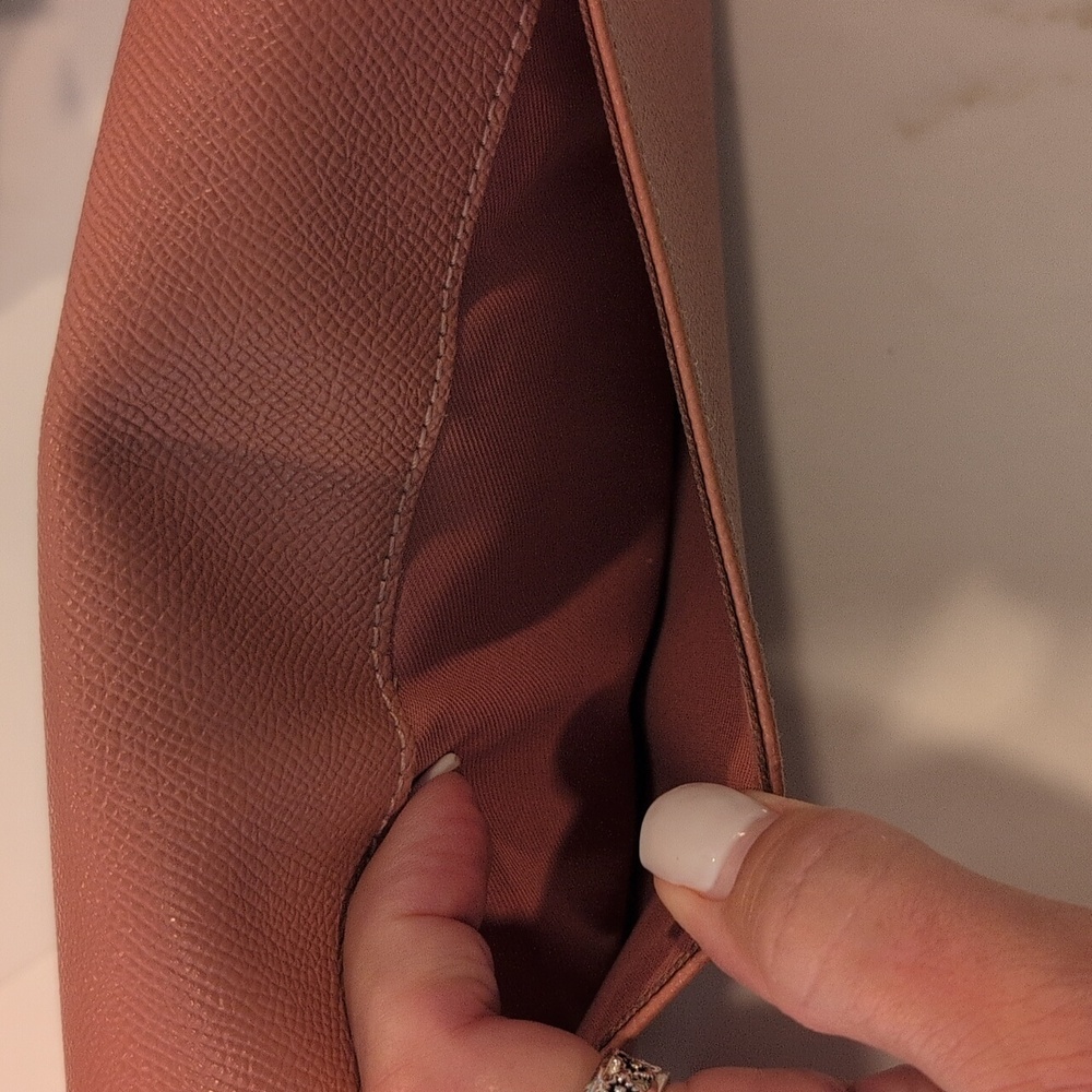 Coach Long Wallet. Salmon Color  Saffiano Leather With Gold Hardware. - Picture 10 of 11